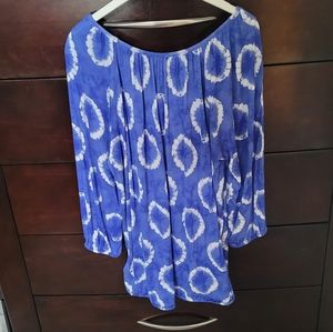 Michael Kors blue and white large top